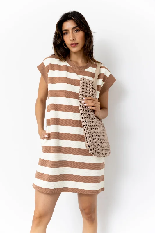 Women's Plus-Size Attire Classic Timeless Elegant Style SALE - Frye Knit Striped Mini Dress