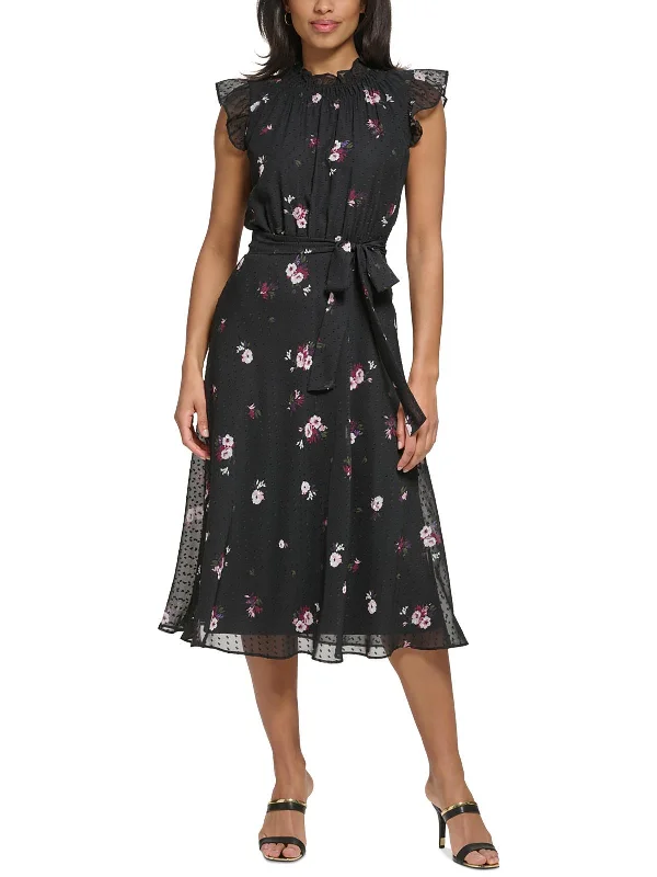 Women's Clothing For Special Occasions Limited - Time Bundle Womens Midi Floral Print Midi Dress