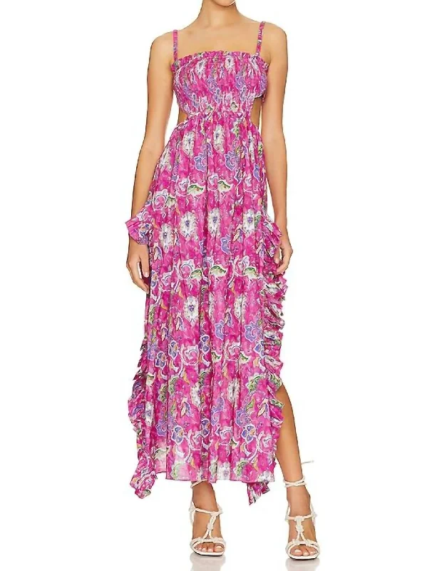 Timeless Women's Clothes Polished Finish Margo Gown Dress In Pink