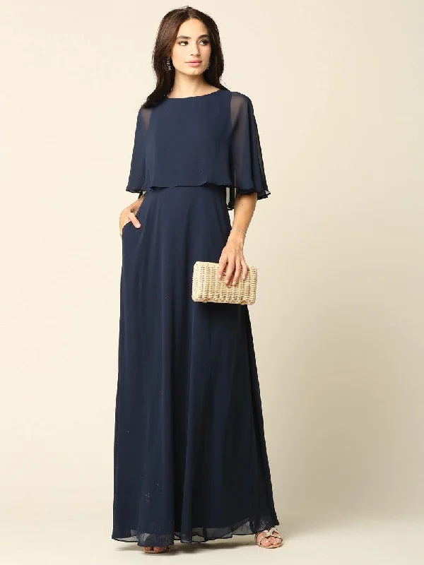 Vintage-Inspired Women's Clothes Urban Sophistication Long Formal Mother of the Bride Dress