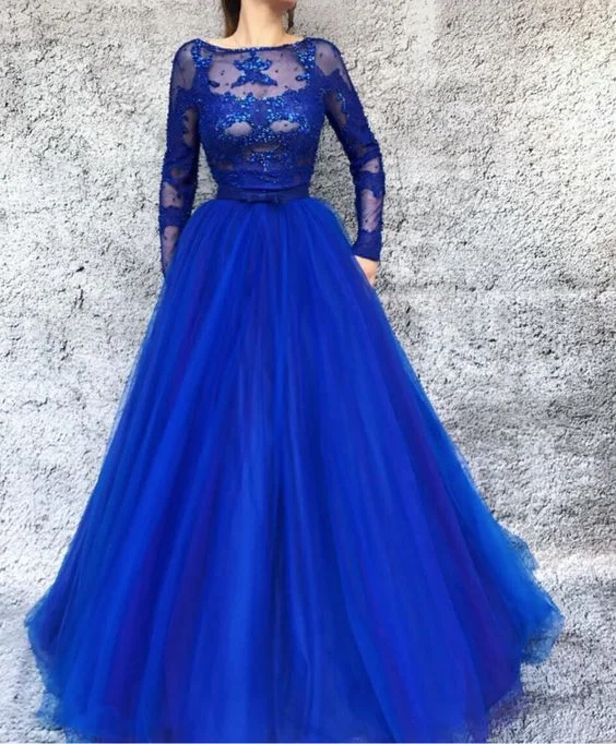 Women's Casual Attire Effortless Sophistication Long Prom Formal Evening Dress with long sleeve   cg18489