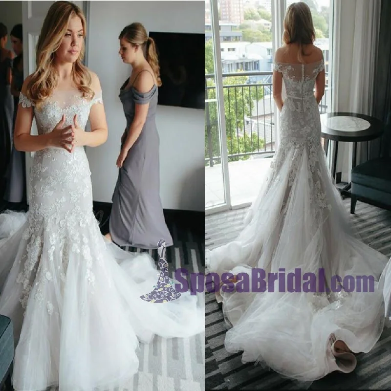 Women's Garments Save on Classic Elegant Styles Off Shoulder Lace Beautiful New Unique Design Wedding Dresses, Bridals gowns online, WD0261