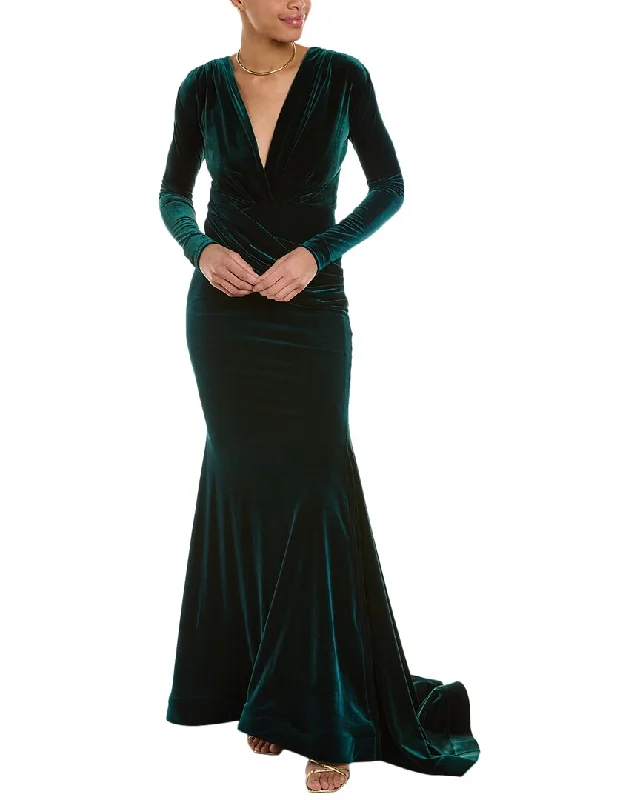 Women's Vacation Clothes Luxury Comfort Issue New York Velvet Sash Gown