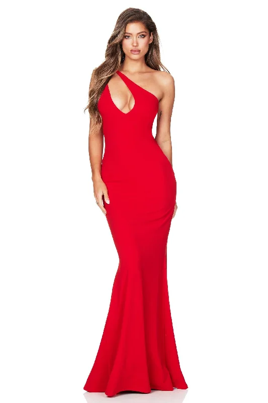 Charming Everyday Clothing For Women Classic Timeless Elegant Style Nookie Lexi One Shoulder Gown - Fire