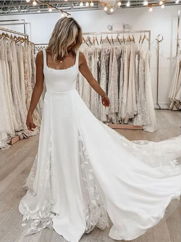 Affordable Women's Clothing Seasonal Trend Popular A-line 2020 Wedding Dresses, Bridal Gowns, Modest Wedding Dresses