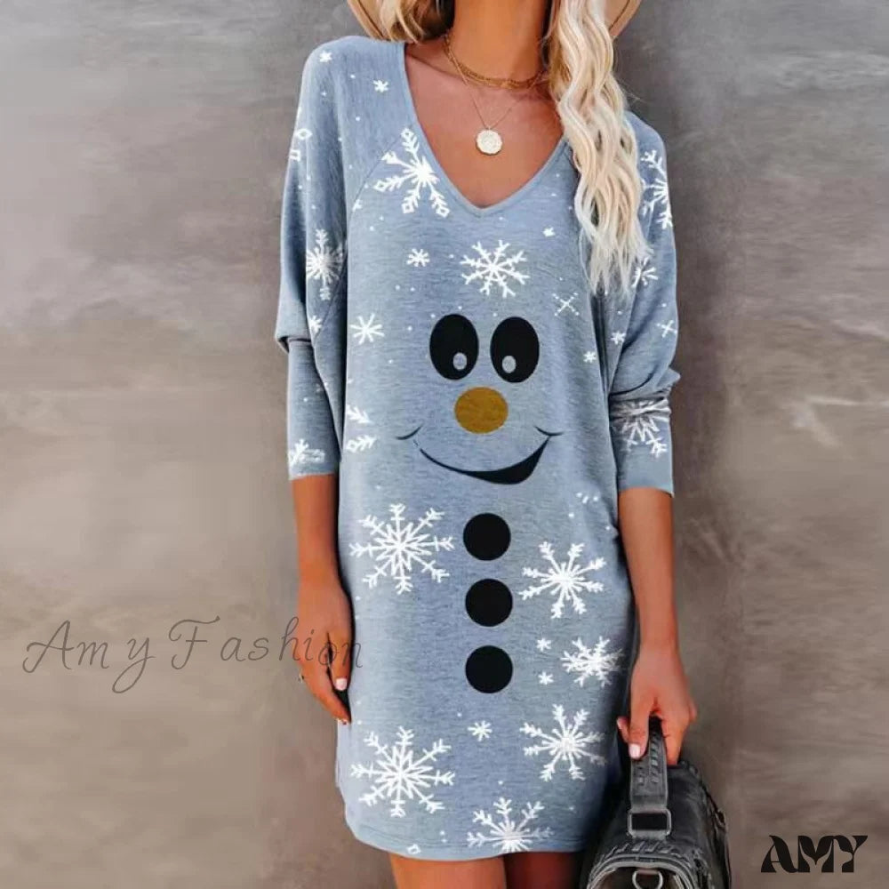 Women's Comfy Attire For Lounging Weekend Special Amy Fashion - Elegant V Neck Long Sleeve Dress