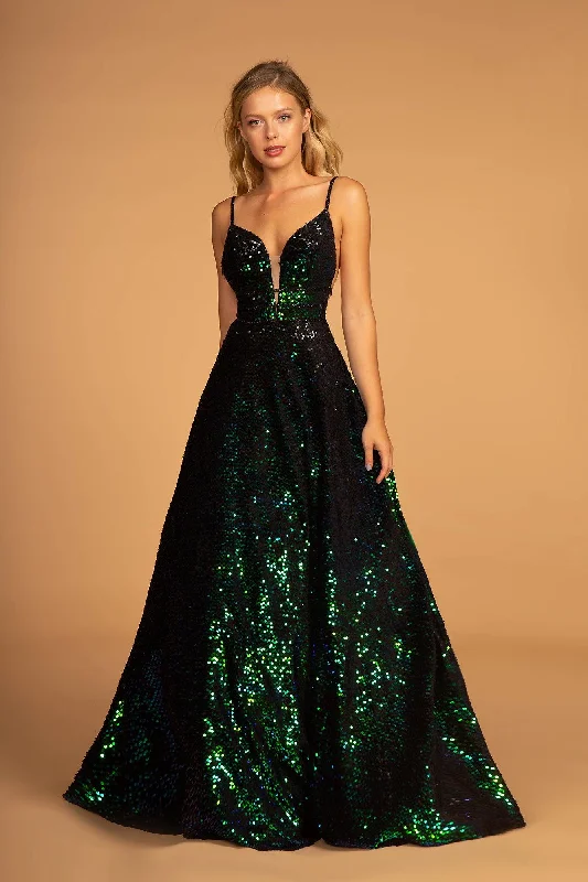 Women's Plus-Size Garments Dreamy Aesthetic Long Fully Sequins Prom Formal Ball Gown