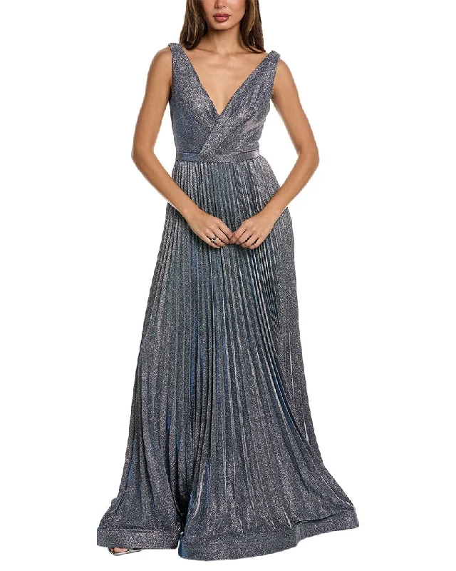 Women's Plus-Size Apparel Chic Allure Rene Ruiz Metallic Gown