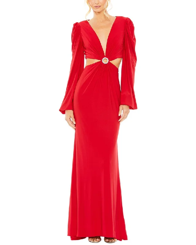 Women's Clothes For Work Events Feminine Allure Mac Duggal Column Gown