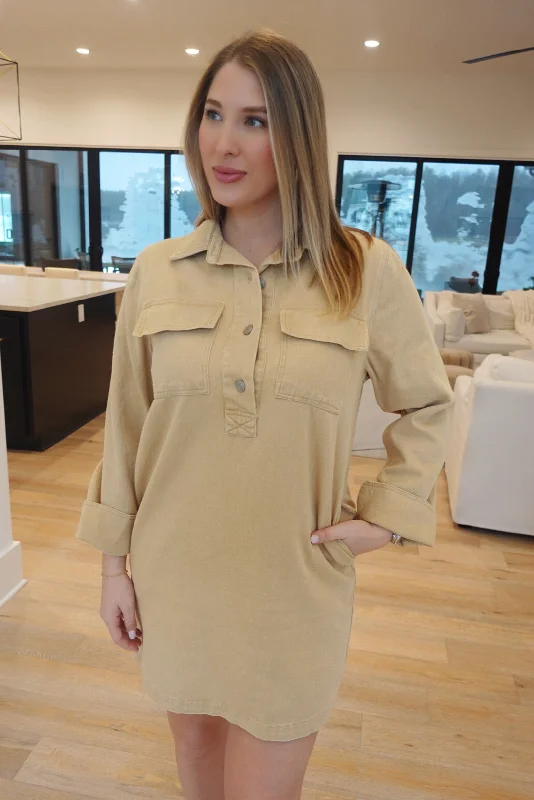 Women's Formal Event Clothing Nordic Minimalist Home Look Kayce Shirt Dress