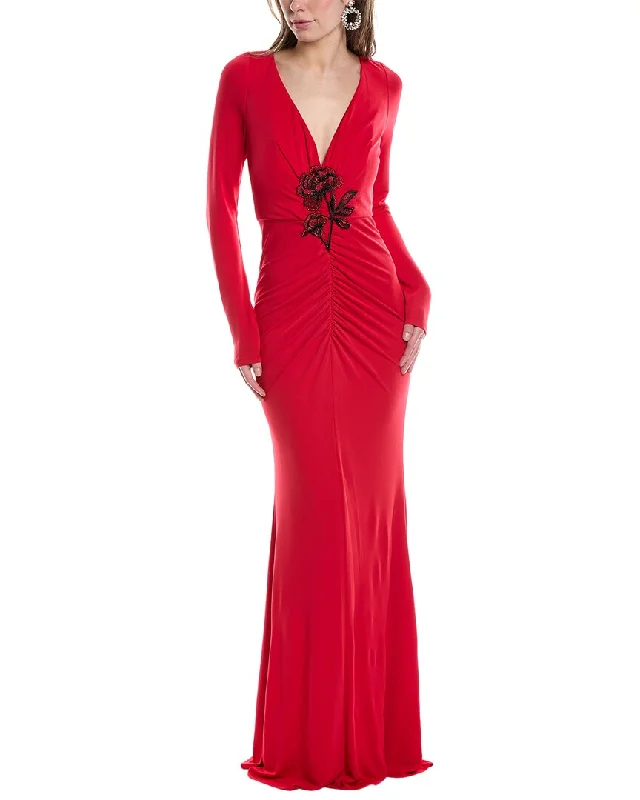 Luxury Women's Clothes Sleek Design Marchesa Notte Jersey Drape Gown