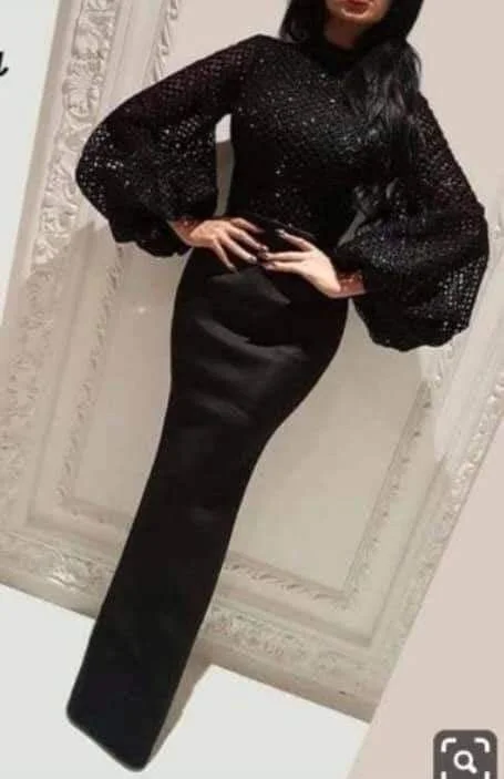 Women's Office Attire Romantic Date - Night Ensemble Prom Party Dress long Sleeve Evening Dress   cg18437