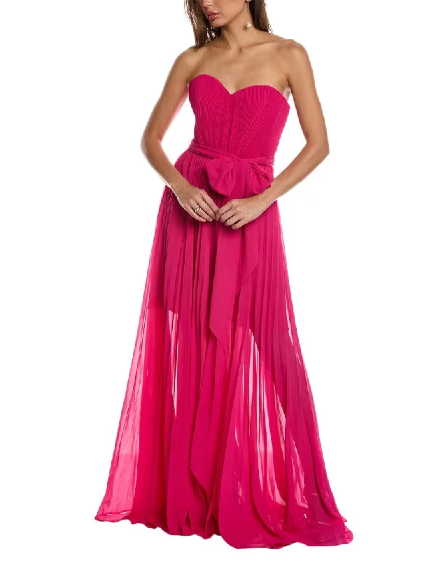 Women's Clothes And Apparel Sets Vintage Retro Party Wear Rene Ruiz Pleated Chiffon Gown