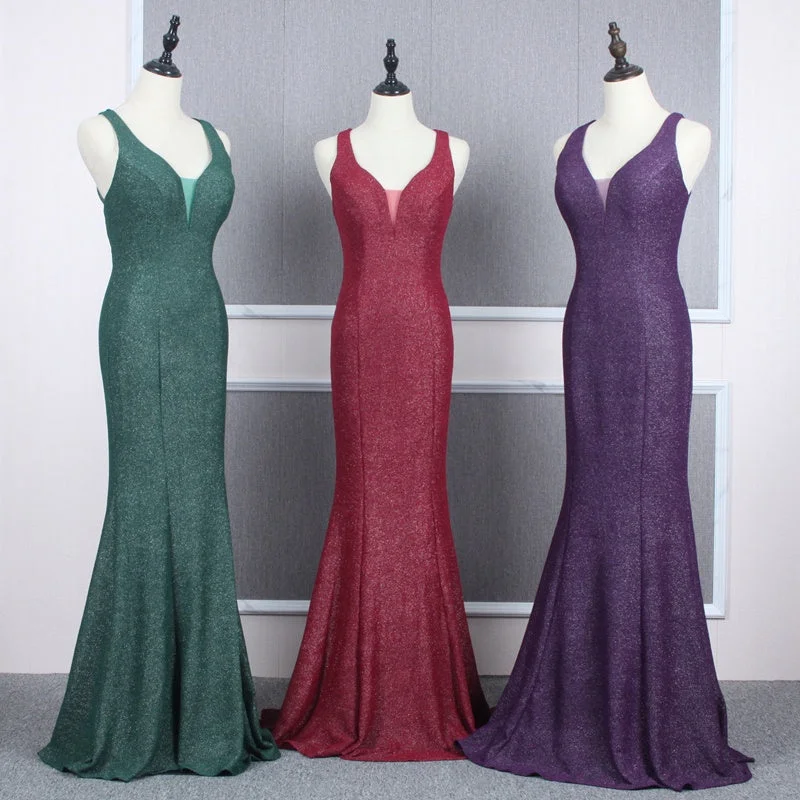 Vintage-Inspired Women's Clothes Elegant Details Feishiluo  Shiny Prom Dresses Women Elegant Casual Sexy Backless  Evening Gowns  Wedding Bridesmaid Evening Party  dress