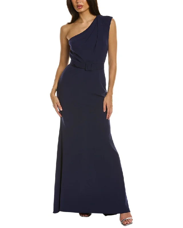 Women's Athletic Apparel Tropical Island - Inspired Attire Badgley Mischka Draped One-Shoulder Gown