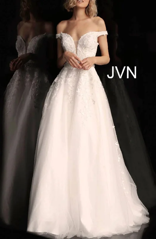 Women's Night-Out Clothes Seasonal Trend Prom Long Ball Gown in Off White