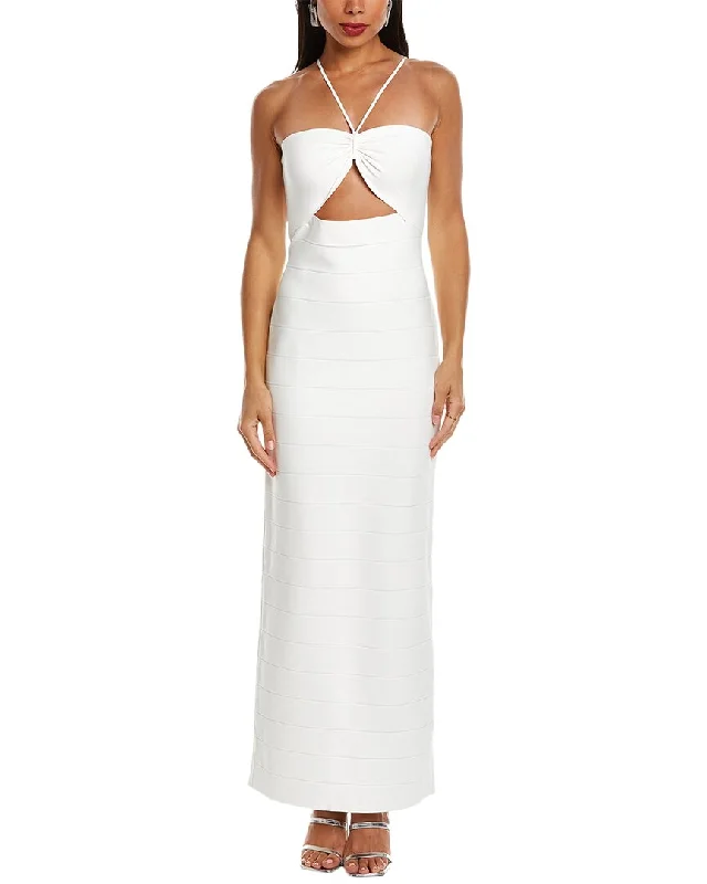 Women's Trendy Apparel Limited - Stock Hervé Léger Icon Gathered Strappy Gown