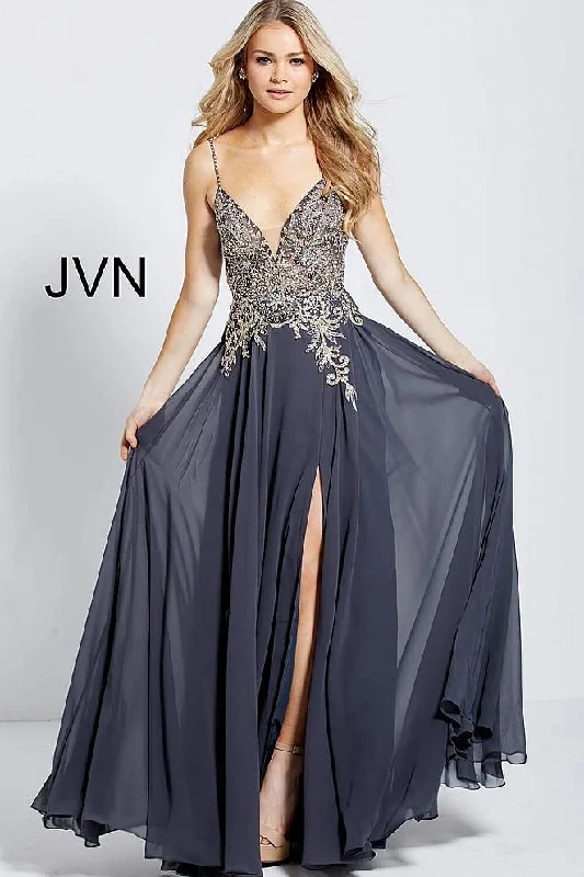 Women's Comfortable Garments Romantic Detailing Jovani 55885 Long Prom Dress