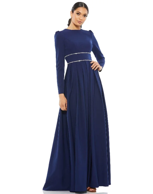 Women's Clothing Outfit Set Bohemian Vibe Mac Duggal 55705 Long Sleeve Formal Evening Dress