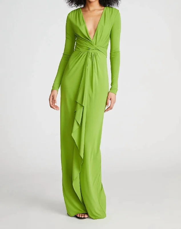 Women's Professional Clothes Casual Elegance Yolanda Jersey Gown In Jungle